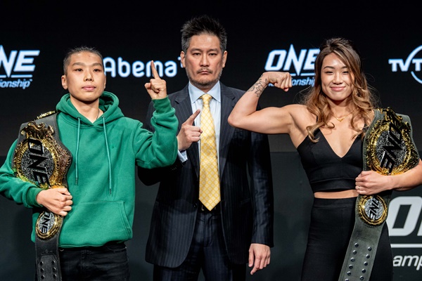 Xiong Jing Nan, Chatri Sityodtong, Angela Lee (© ONE Championship)