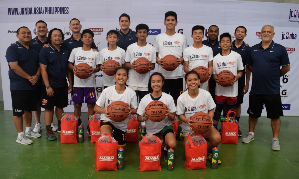 (1st row) Mikylla Taborada, Razzyla Jane Lubrico, Xaniah Venice Ebajay  (2nd row) Khyre Axxell Ayao, Apl McAndrei Gemao, James Felix Rosario, Nick Ivan Tud, Paolo Mathew Kho, Daniel John Quijada (3rd row) coaches Kalvin Sangalang, Louie Gonzales, Aleksei Toledo, Eric dela Cuesta, Tony dela Cruz, Willie Miller, Rafael Galos, Carlos Barroca